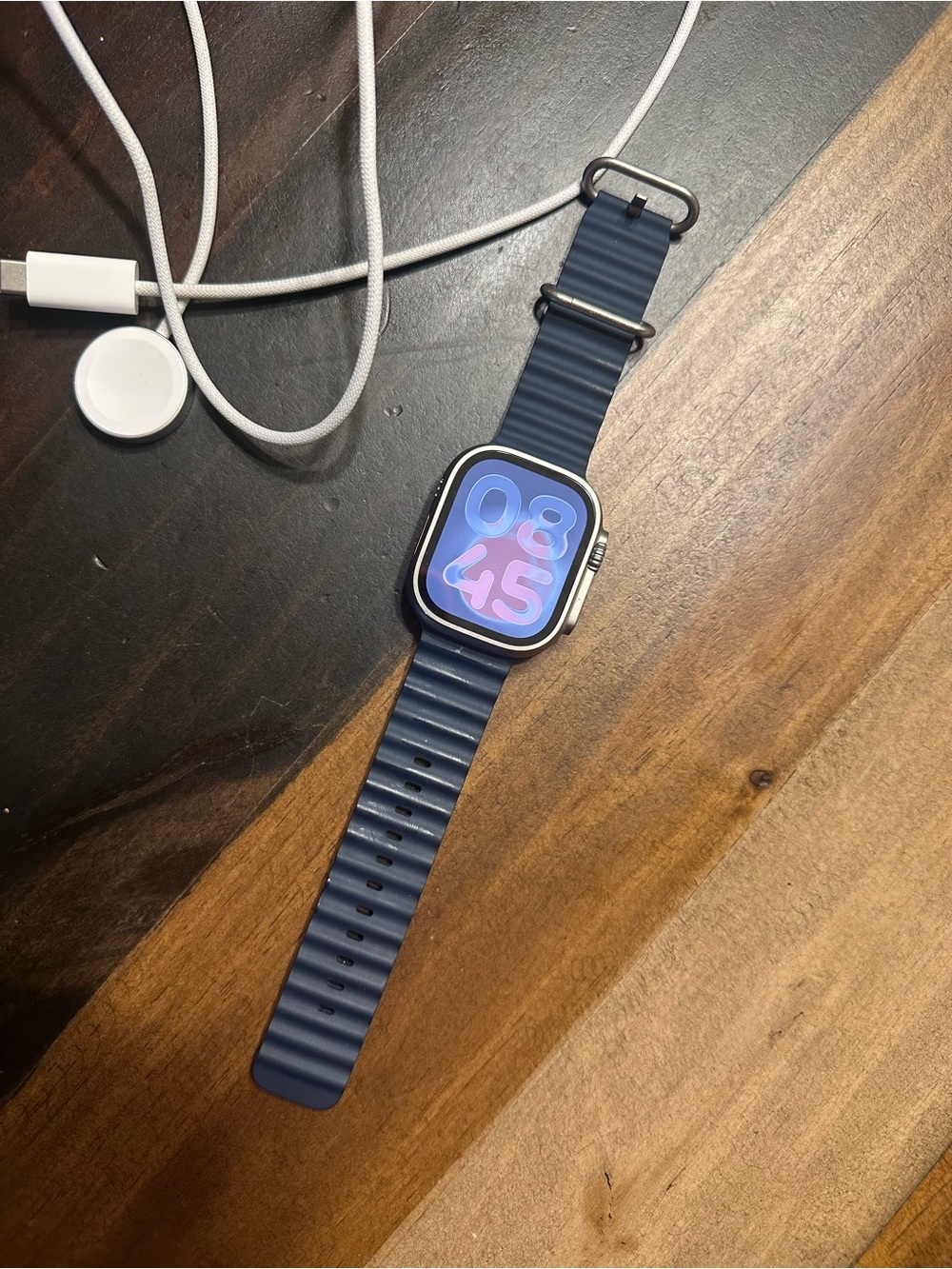 Apple Watch Ultra 2 with Blue Silicone Band - Modern Fitness Wearable